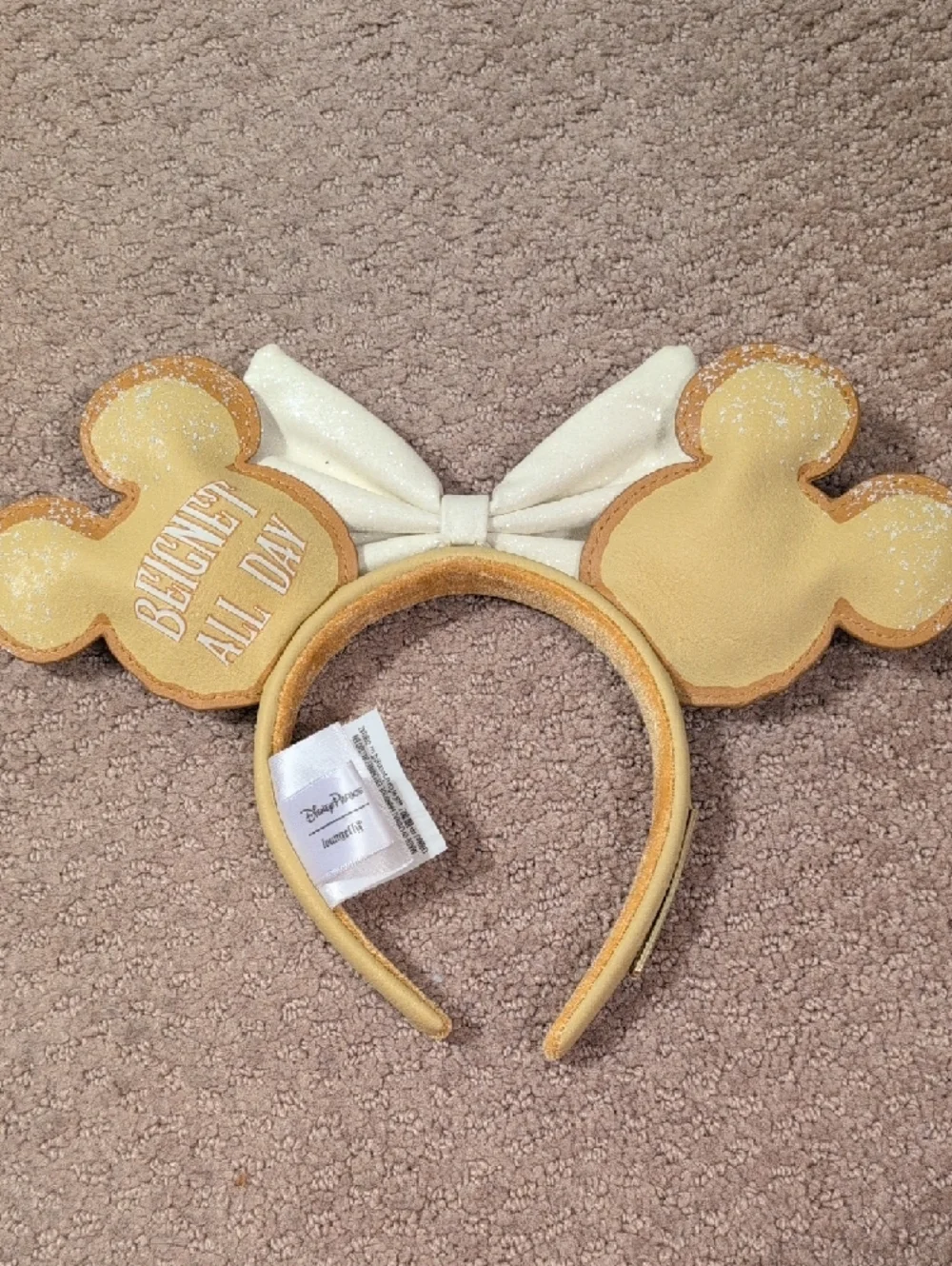 Loungefly Disney Parks Beignet All Day Scented Minnie Ear Headband EUC